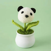 YSHomy Crochet Animal Head White Pot Series