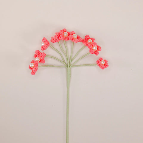 Aliento de bebé de ganchillo, flores de ganchillo, conjunto de 3, ramo de flores hecho a mano, regalo de flores, flor de punto, flor rosa rubor, regalo del día de San Valentín