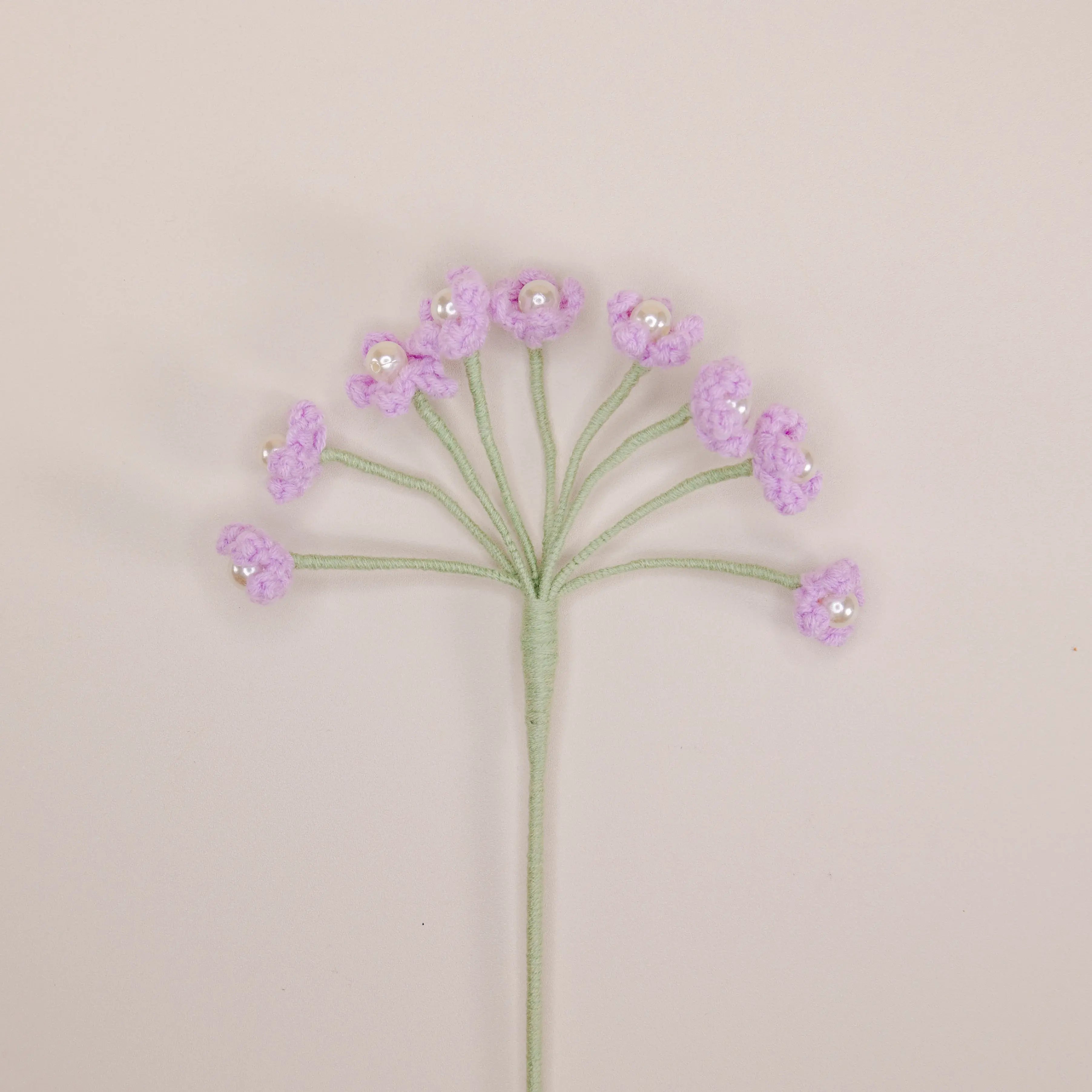 Aliento de bebé de ganchillo, flores de ganchillo, conjunto de 3, ramo de flores hecho a mano, regalo de flores, flor de punto, flor rosa rubor, regalo del día de San Valentín