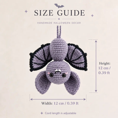 YSHomy Crochet Cute Bat Car Hanging