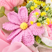 Ramo de ganchillo de abeja, rosa, tulipán y girasol de YSHomy