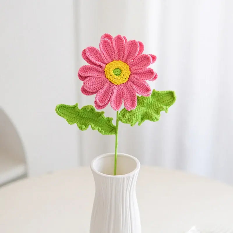 YSHomy Crochet Flowers of Gerbera Daisy (Set of 2)