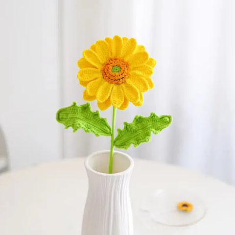 YSHomy Crochet Flowers of Gerbera Daisy (Set of 2)
