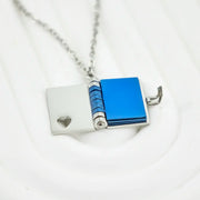 YSHomy Collar de libro personalizado chapado en oro de 18 quilates