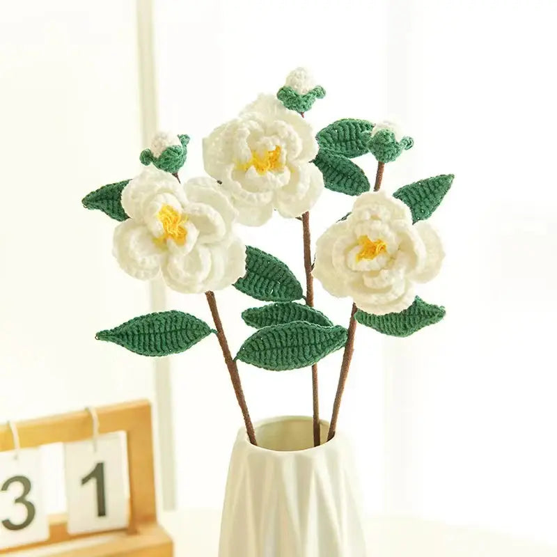 YSHomy Crochet Flowers of Camellia (Set of 3)