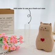 YSHomy 猫の花瓶付き かぎ針編みワスレナグサセット