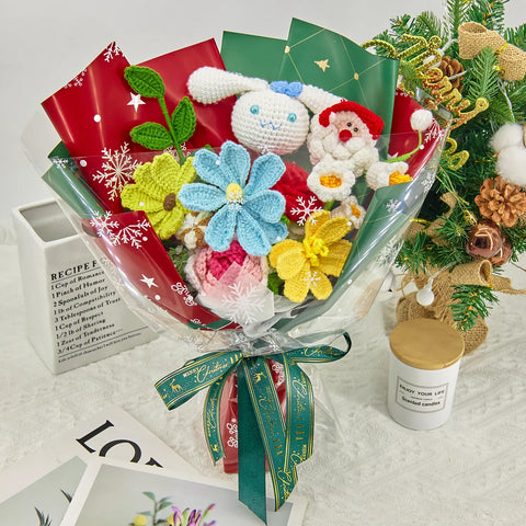 YSHomy Crochet Christmas Bouquet with Cinnamoroll