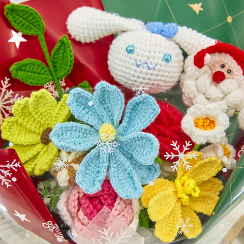 YSHomy Crochet Christmas Bouquet with Cinnamoroll