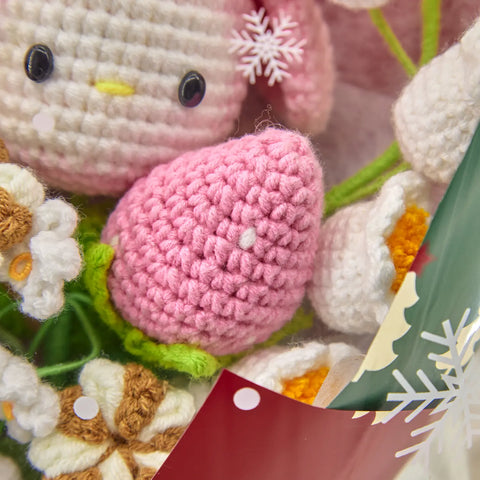 YSHomy Crochet Christmas Bouquet with Melody