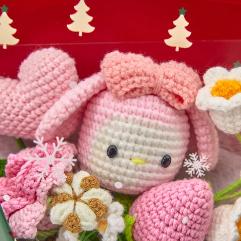 YSHomy Crochet Christmas Bouquet with Melody