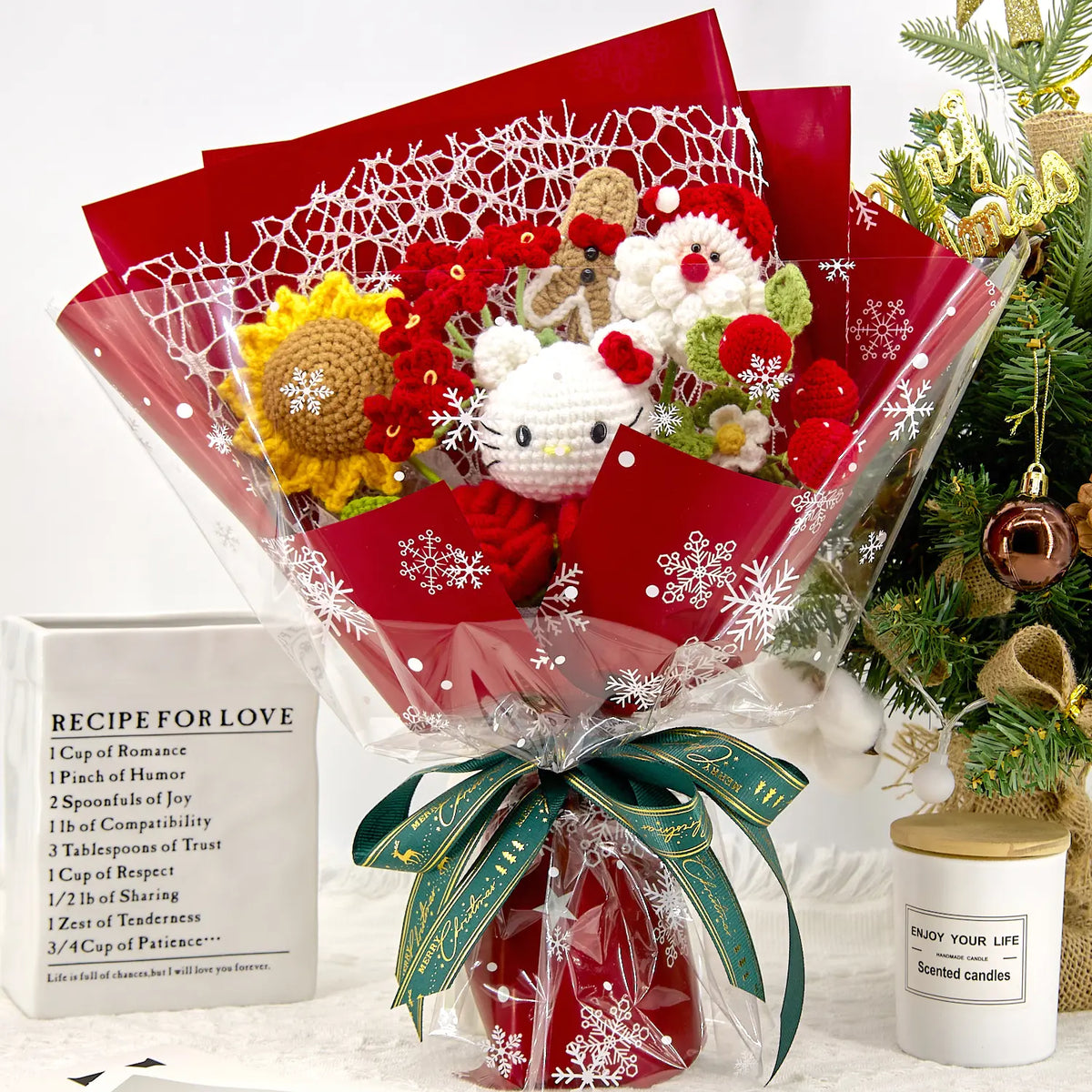 YSHomy Crochet Christmas Bouquet with HK & Father Christmas