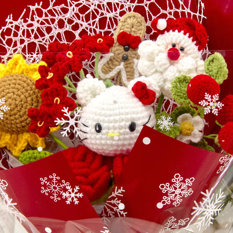 YSHomy Crochet Christmas Bouquet with HK & Father Christmas