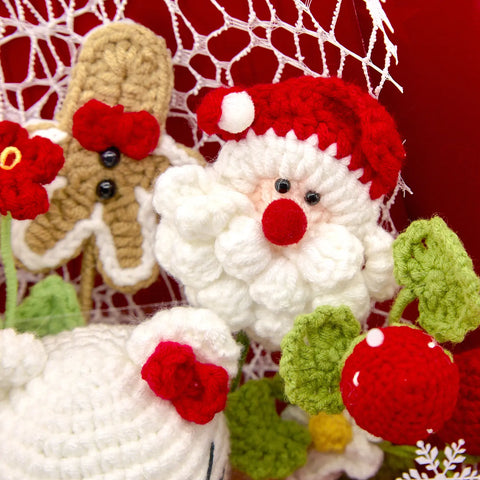 YSHomy Crochet Christmas Bouquet with HK & Father Christmas