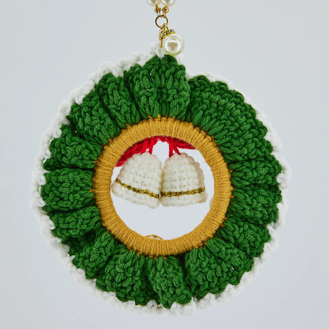 Couronne de Noël au crochet, cintre de Noël, décoration murale de Noël, décor d’arbre de Noël, décor de Noël, cadeau de Noël