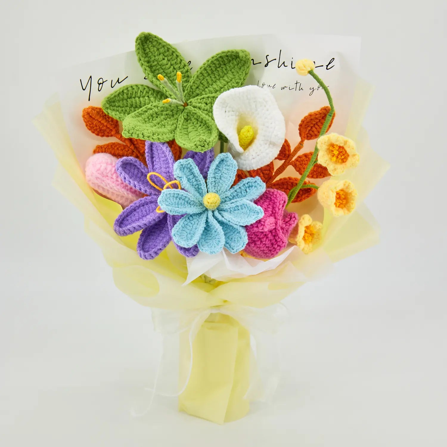 YSHomy Crochet Colorful Flower Bouquet