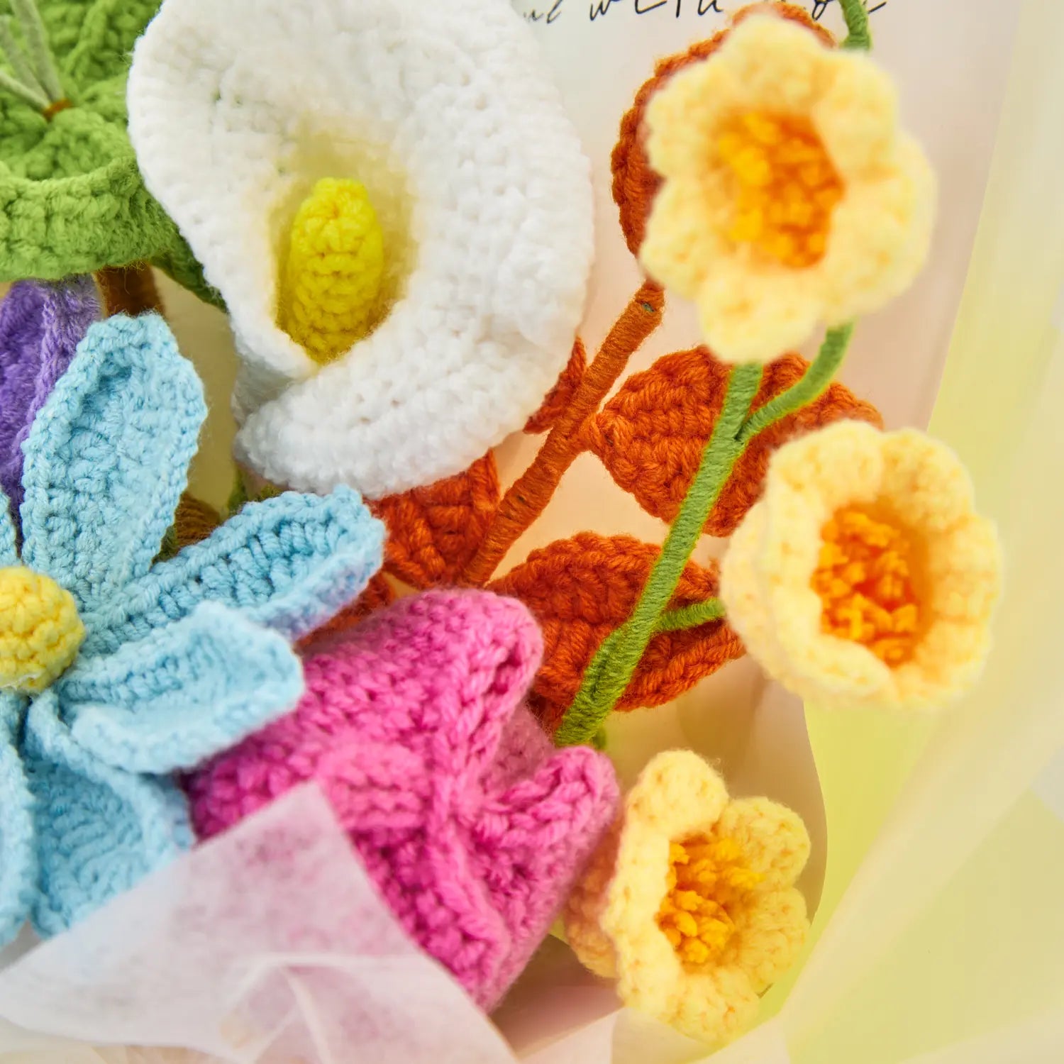 YSHomy Crochet Colorful Flower Bouquet