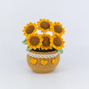 YSHomy Vaso all'uncinetto Girasole e Tulipano