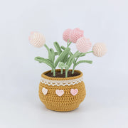 YSHomy Vaso all'uncinetto Girasole e Tulipano