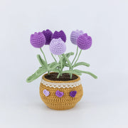 YSHomy Vaso all'uncinetto Girasole e Tulipano