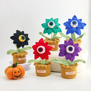 YSHomy Crochet Spooky Eyeball Potted Flower