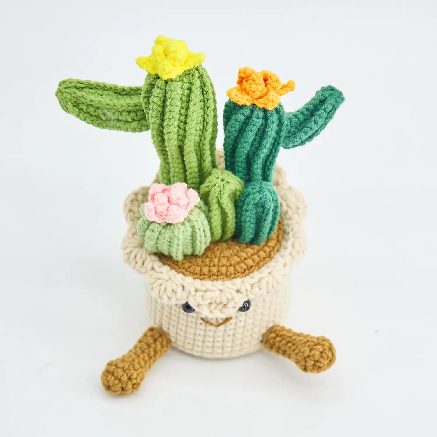 YSHomy Crochet Cactus Potted Plant