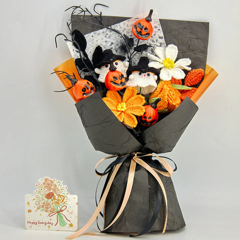 YSHomy Crochet Flower Bouquet for Halloween