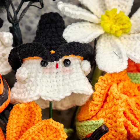 YSHomy Crochet Flower Bouquet for Halloween