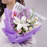 YSHomy Bouquet all'uncinetto con giglio e calla