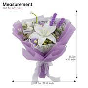 YSHomy Bouquet all'uncinetto con giglio e lavanda
