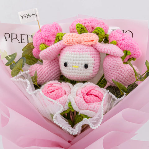 YSHomy Crochet Melody & Rose Flower Bouquet YShomy YSHomy Crochet Melody & Rose Flower Bouquet YShomy