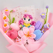 YSHomy Cute Crochet Flower Bouquet with Little Pony