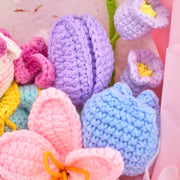 YSHomy Cute Crochet Flower Bouquet with Little Pony