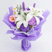 YSHomy Purple Crochet Lily Calla Lily Lavender Bouquet