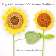 YSHomy bouquet all’uncinetto con girasole, mughetto e margherita