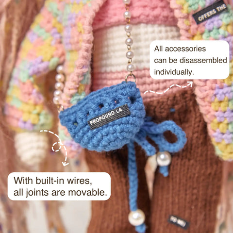 YSHomy Handmade Poseable Crochet Art Doll