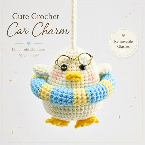 YSHomy Cute Crochet Duck Car Hanging