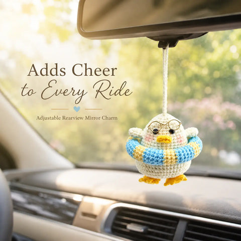 YSHomy Cute Crochet Duck Car Hanging