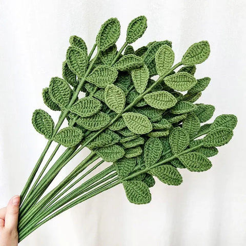 YSHomy Crochet Flower of Eucalyptus Leaf (Set of 3)