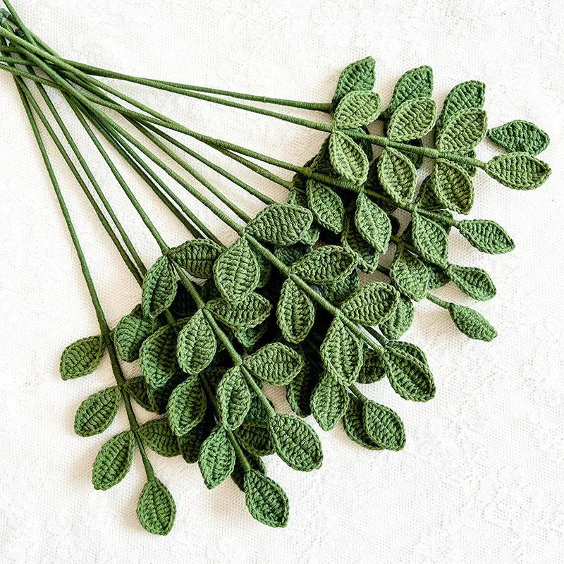 YSHomy Crochet Flower of Eucalyptus Leaf (Set of 3)