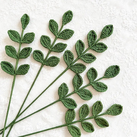 YSHomy Crochet Flower of Eucalyptus Leaf (Set of 3)