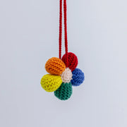 YSHomy Crochet Rainbow Flower Car Hanging