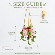 YSHomy 花と葉の植物 かぎ針編みカーハンギング