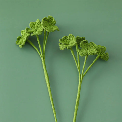 YSHomy Crochet Flower of Four Leaf Clover (Set of 3)