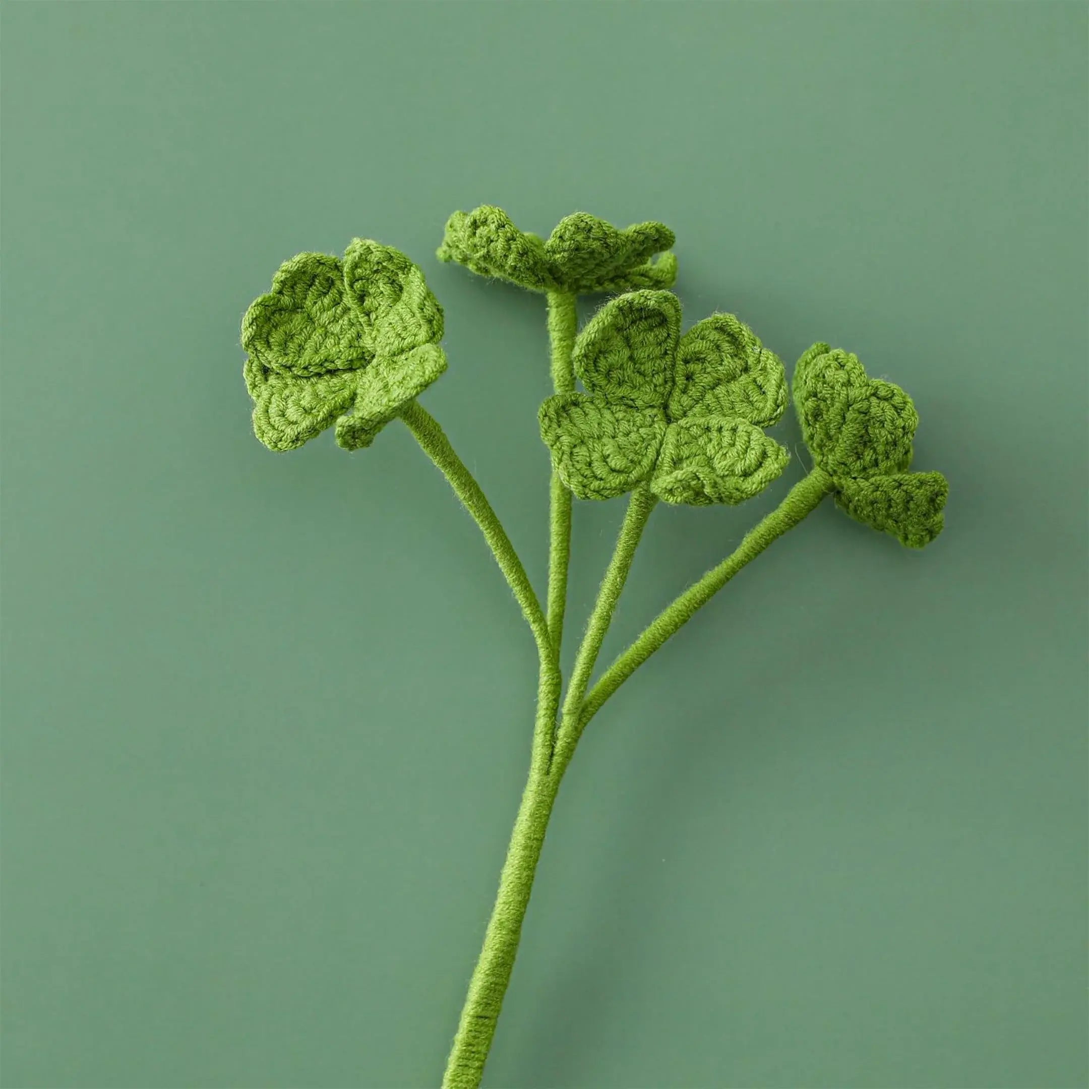 YSHomy Crochet Flower of Four Leaf Clover (Set of 3)