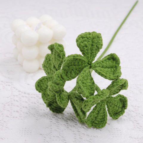 YSHomy Crochet Flower of Four Leaf Clover (Set of 3)