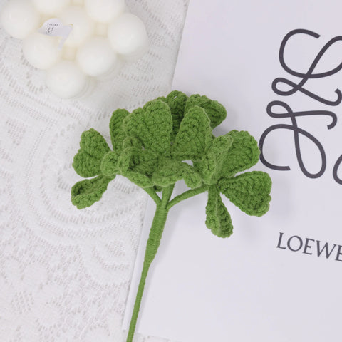 YSHomy Crochet Flower of Four Leaf Clover (Set of 3)