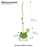 YSHomy Cute Crochet Frog & Flower Car Hanging