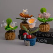 Série de pots de fleurs au crochet YSHomy avec lumière