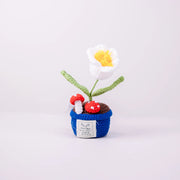 Série de pots de fleurs au crochet YSHomy avec lumière