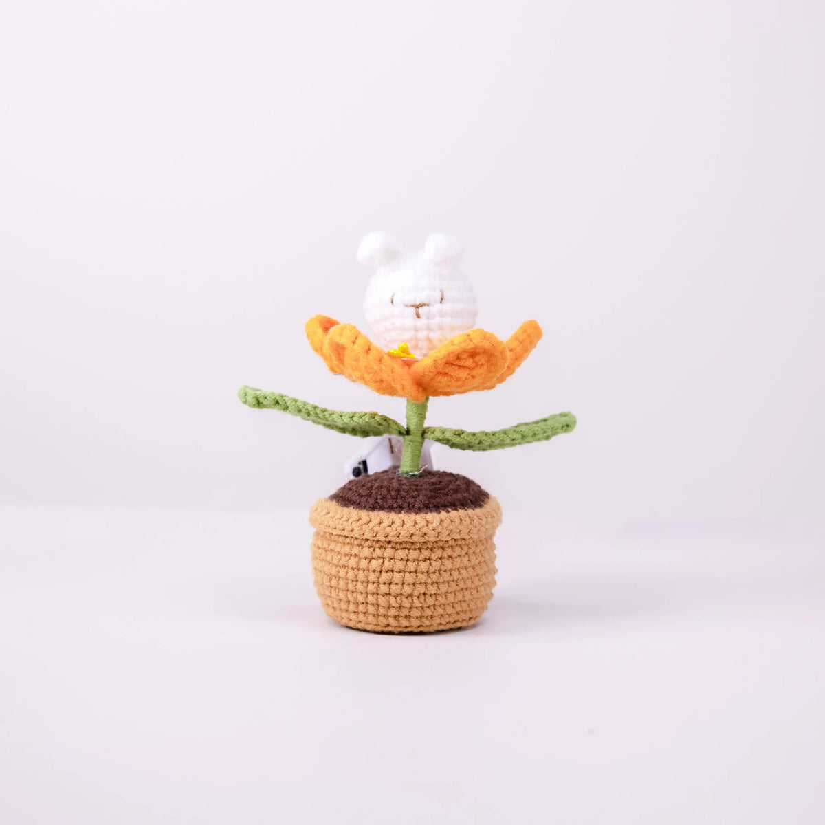 Série de pots de fleurs au crochet YSHomy avec lumière